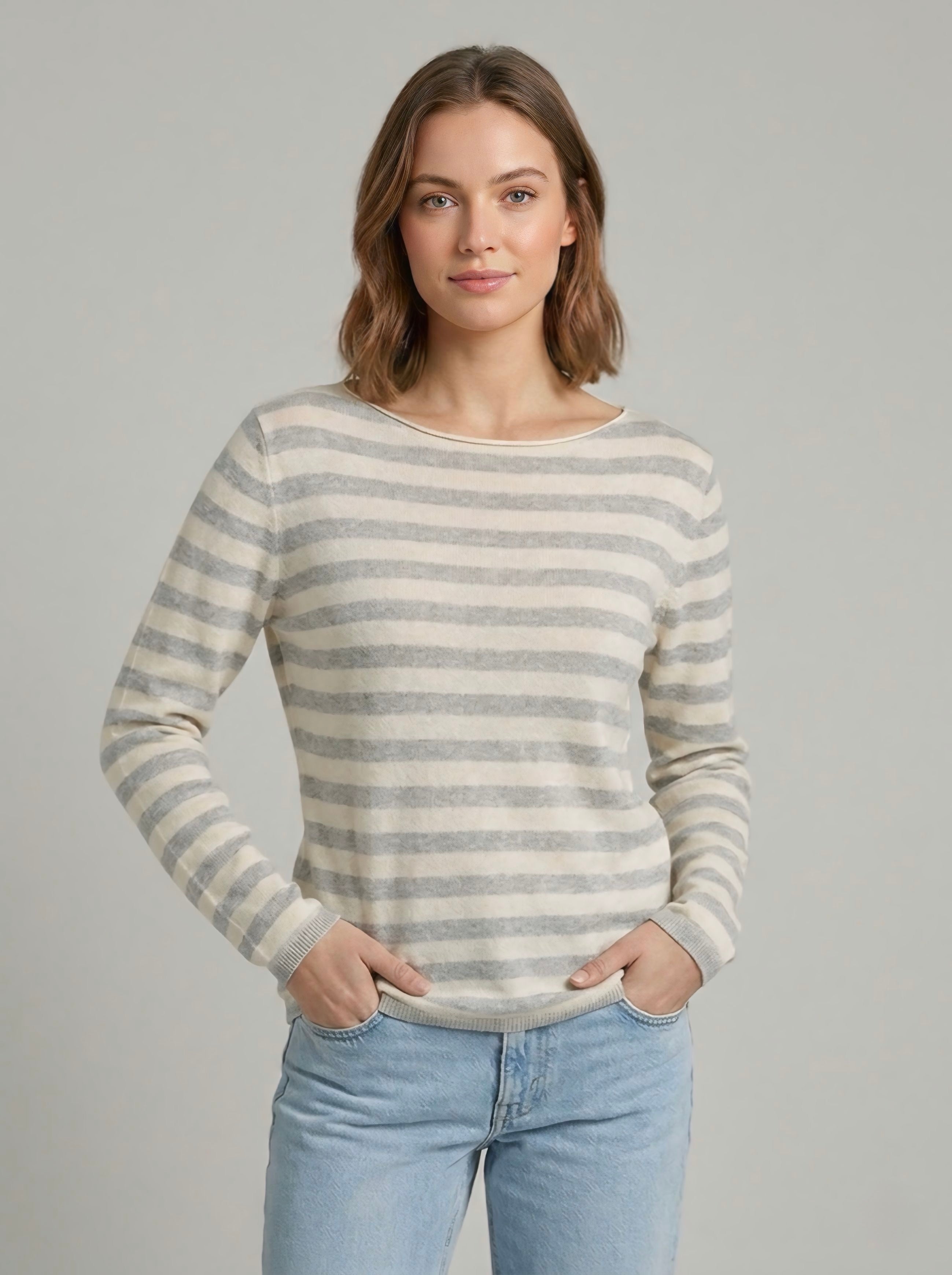 MAGLIA A RIGHE 100% COTONE