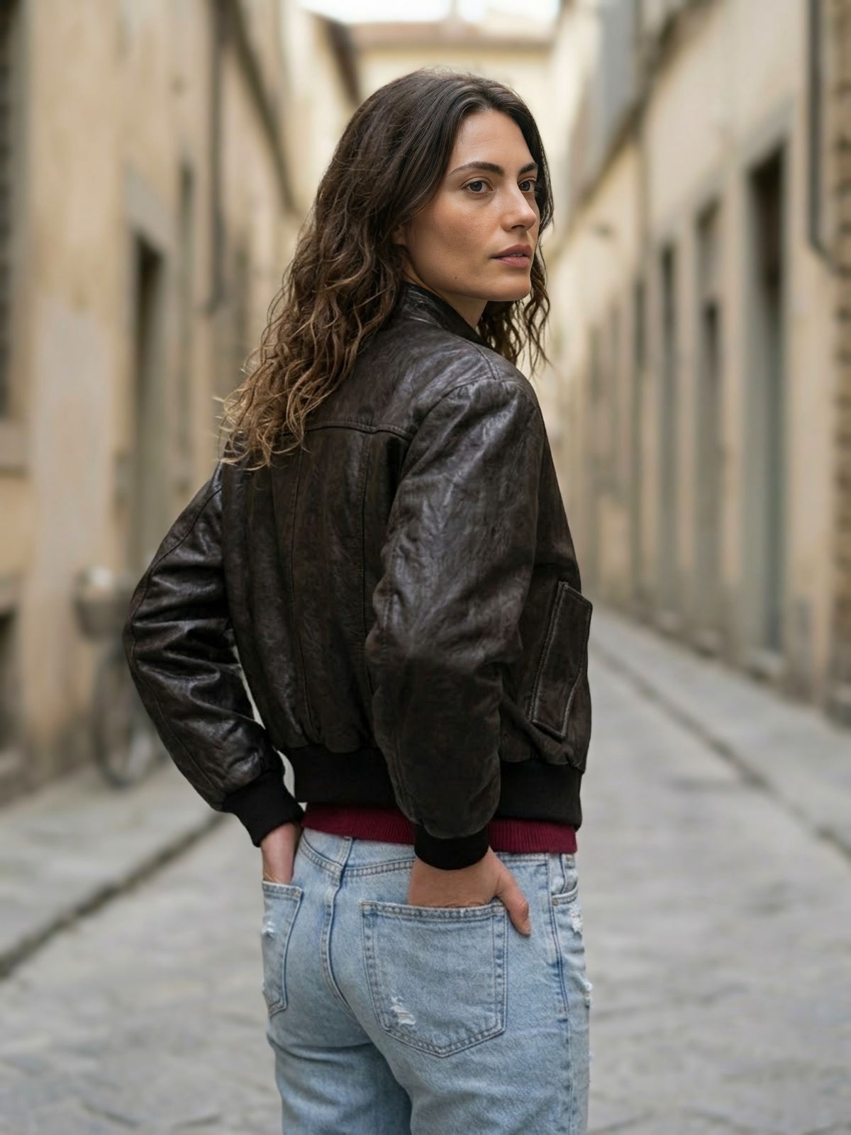⁠bomber-pelle-effetto-lavato-manica-sbuffo-laterale