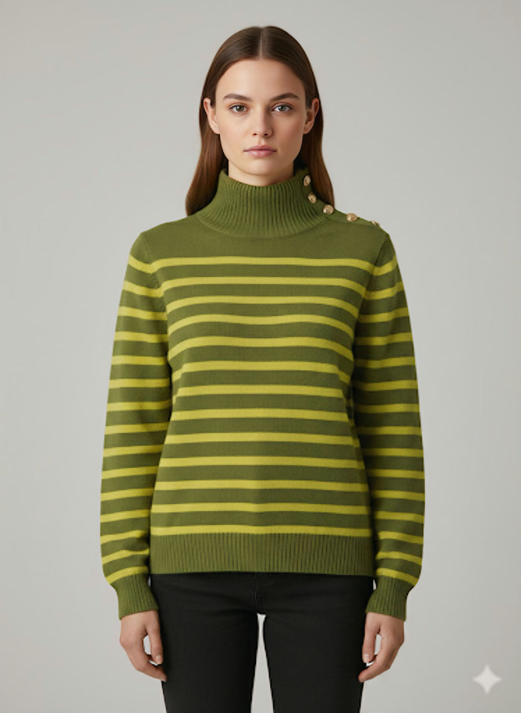 MAGLIONE LUPETTO RIGHE STRETTE