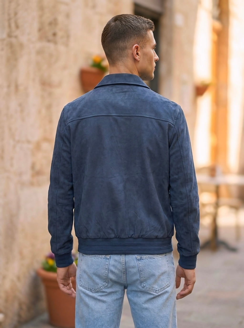 BOMBER IN ALCANTARA SOFT TOUCH