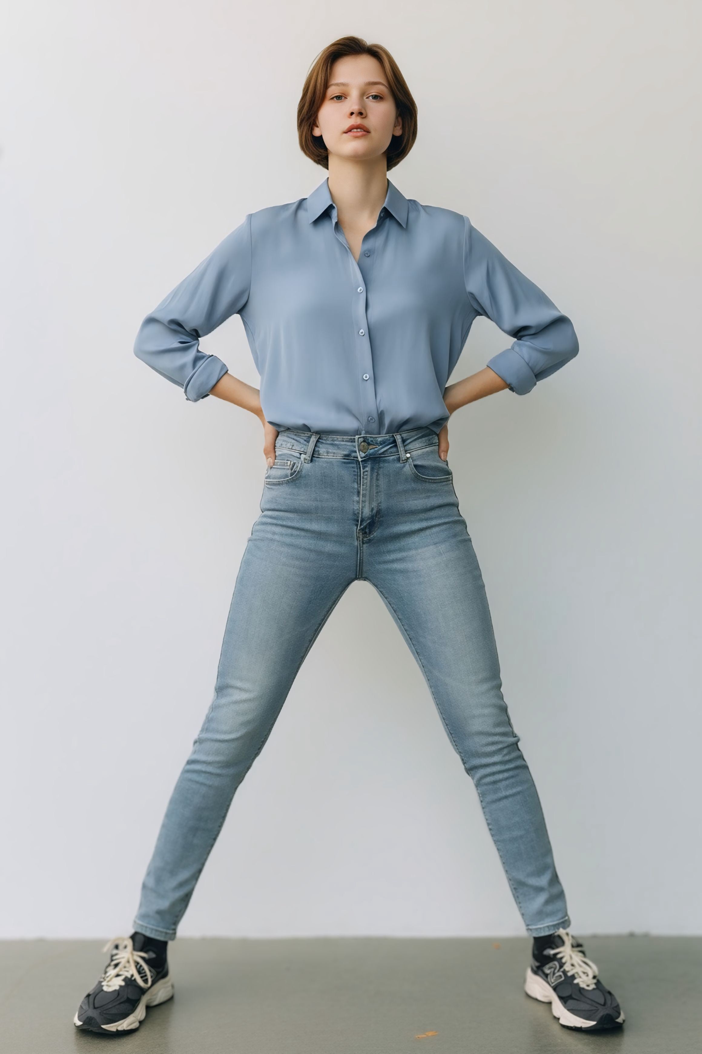 JEANS SLIM FIT DENIM CHIARO