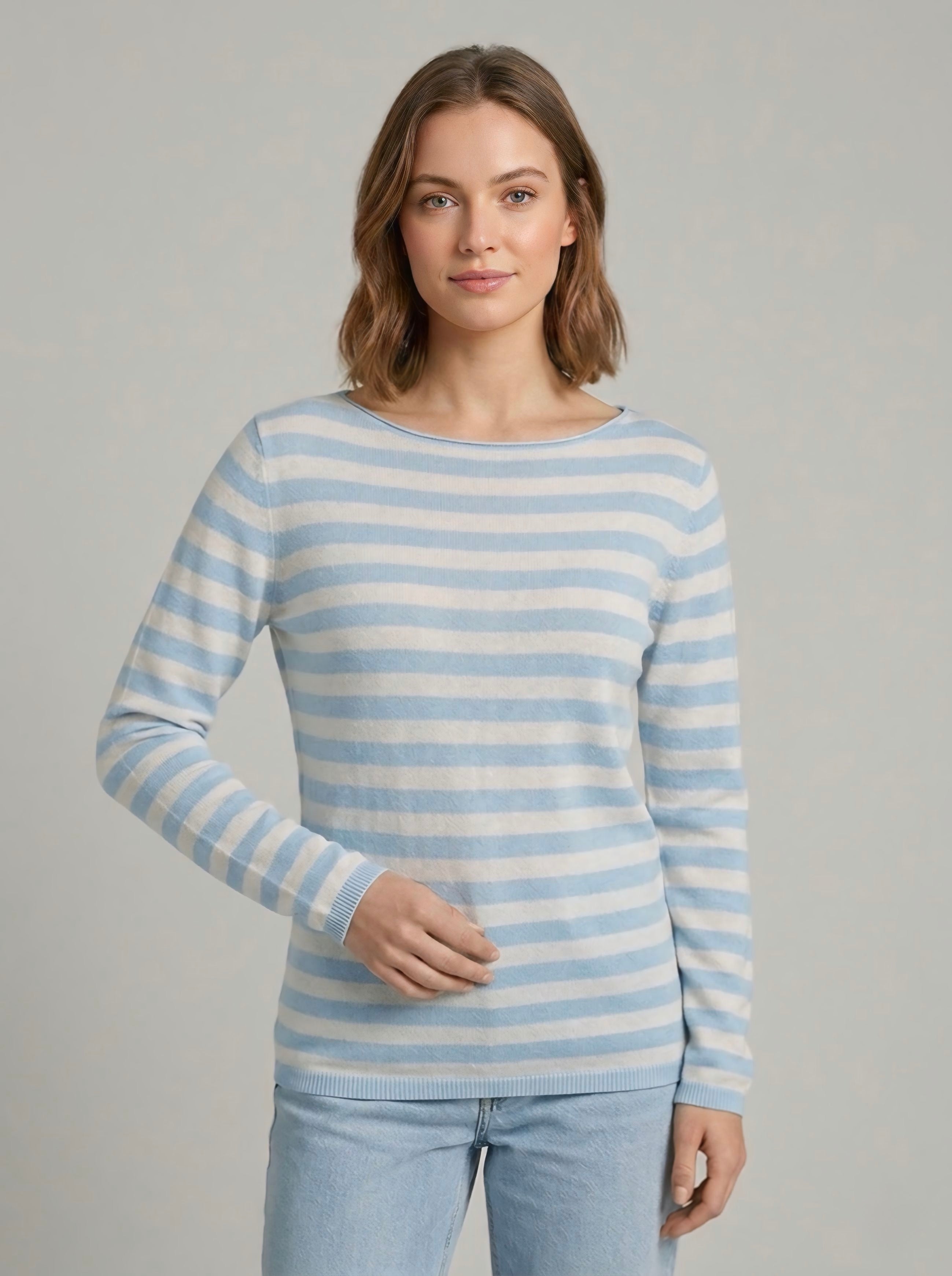MAGLIA A RIGHE 100% COTONE
