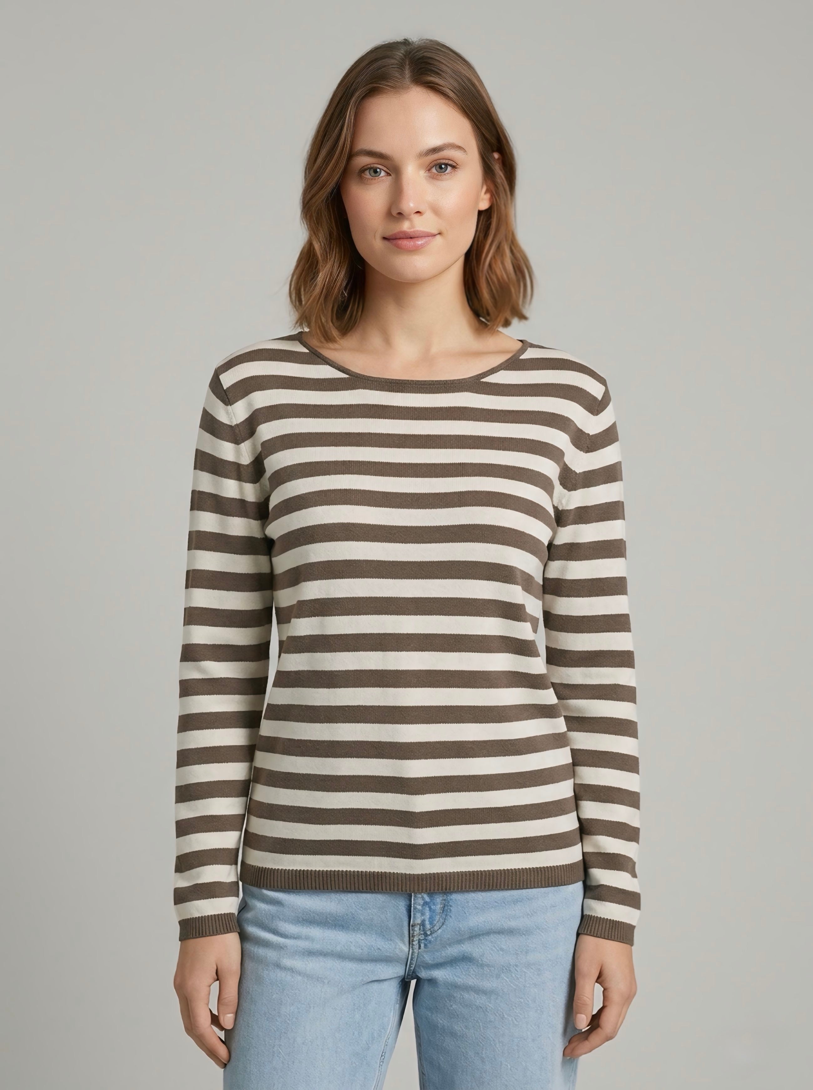 MAGLIA A RIGHE 100% COTONE