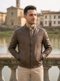 Giubbotto uomo in pelle vegetale slim fit Made in Italy - Centro della Pelle