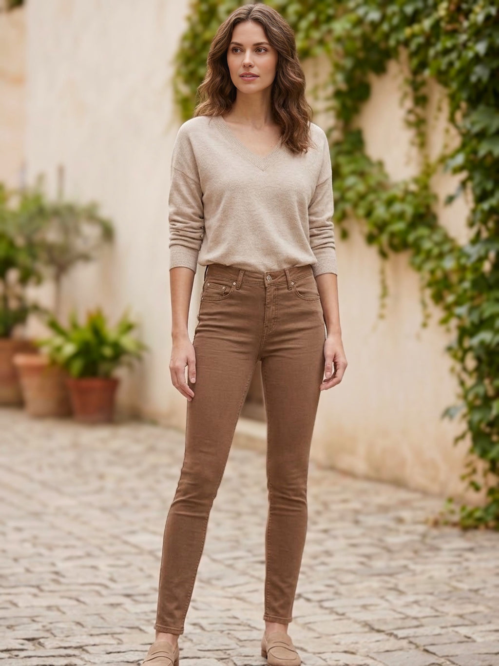 JEANS SKINNY IN COTONE