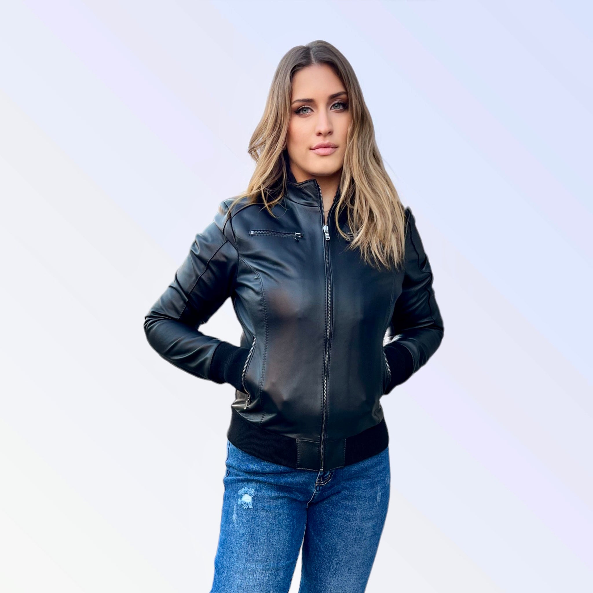 KARIM-BOMBER IN VERA PELLE